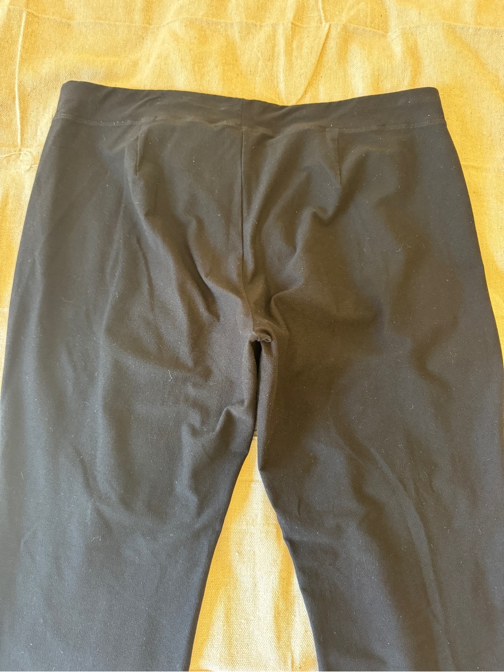 Eileen Fisher Stretch Crepe Pull-On Pants Black Womens Large Straight Wide Leg - Picture 16 of 16